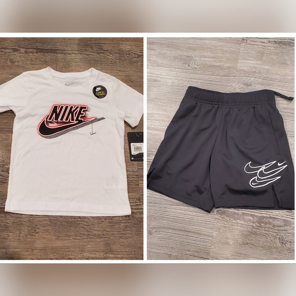 Nike Glow in the Dark Shorts & T-Shirt Matching Set Size 7/XS - Picture 1 of 10